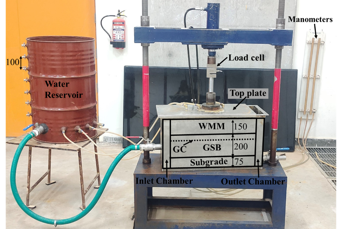 Large scale permeameter - physical model